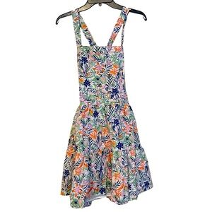 Polo Ralph Lauren Tropical-Print Linen-Cotton Dress NWT‎ Size 16